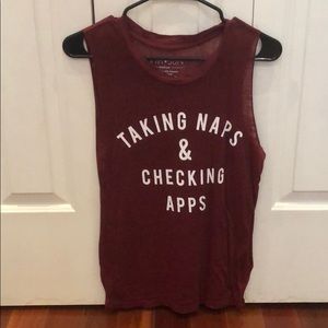 Maroon Graphic Tank